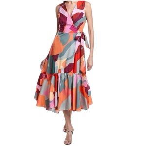 NWT Hutch Anthropologie Drea Sleeveless Wrap Midi Dress Size Large 12
